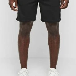 Man Shorts SHORTS SETS Piped Shorts - Black