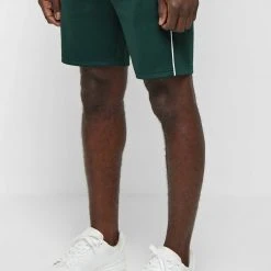 Man Shorts Piped Shorts - Green SHORTS SETS