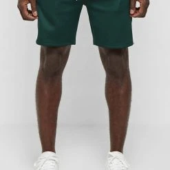 Man Shorts Piped Shorts - Green SHORTS SETS