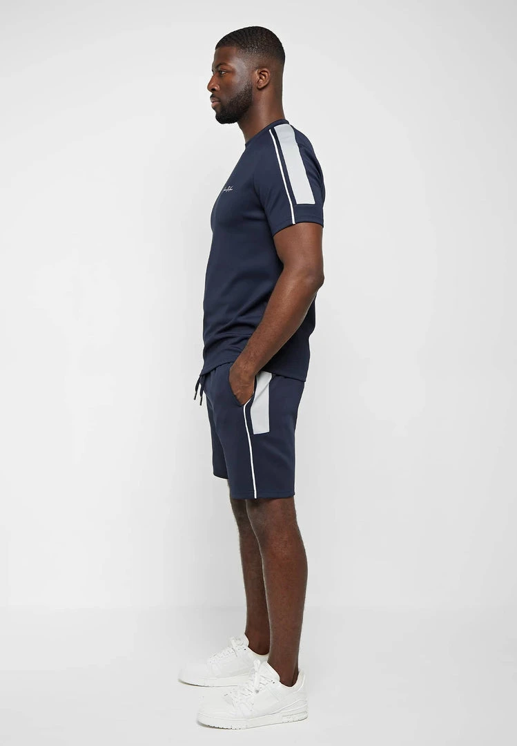 Man Shorts Piped Shorts - Navy