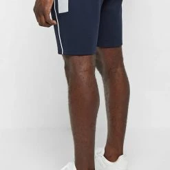 Man Shorts Piped Shorts - Navy