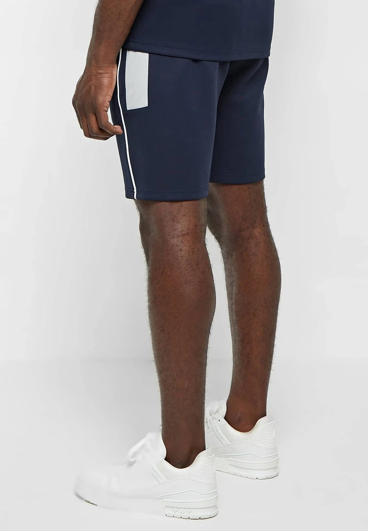 Man Shorts Piped Shorts - Navy