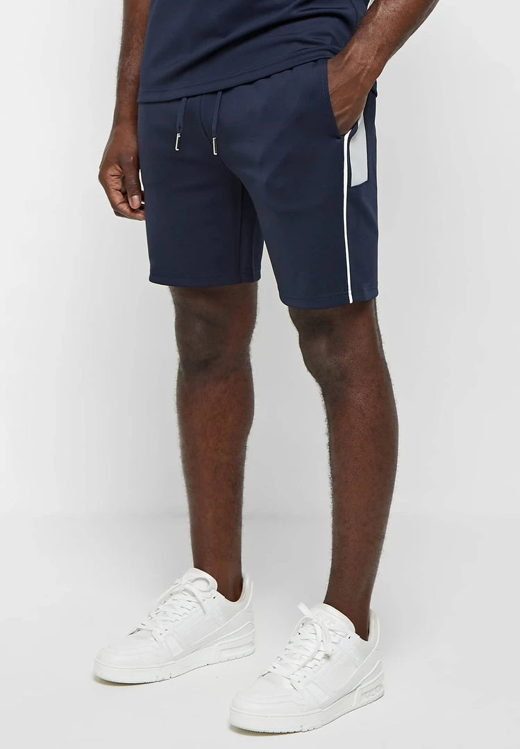 Man Shorts Piped Shorts - Navy