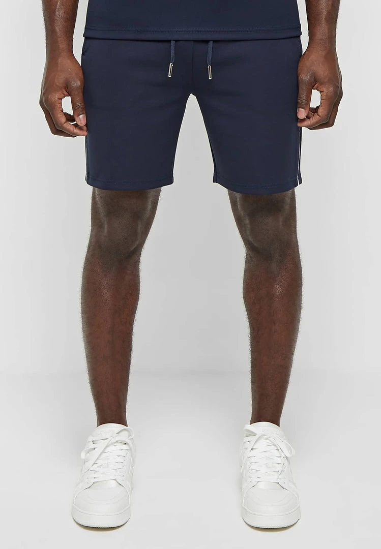 Man Shorts Piped Shorts - Navy