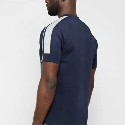 Man T-Shirts SHORTS SETS Piped T-Shirt - Navy