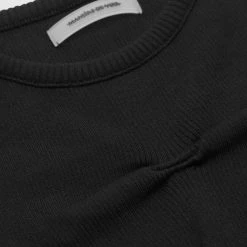 Woman Tops Tacked Ribbed Crop Top - Black TOPS & T SHIRTS