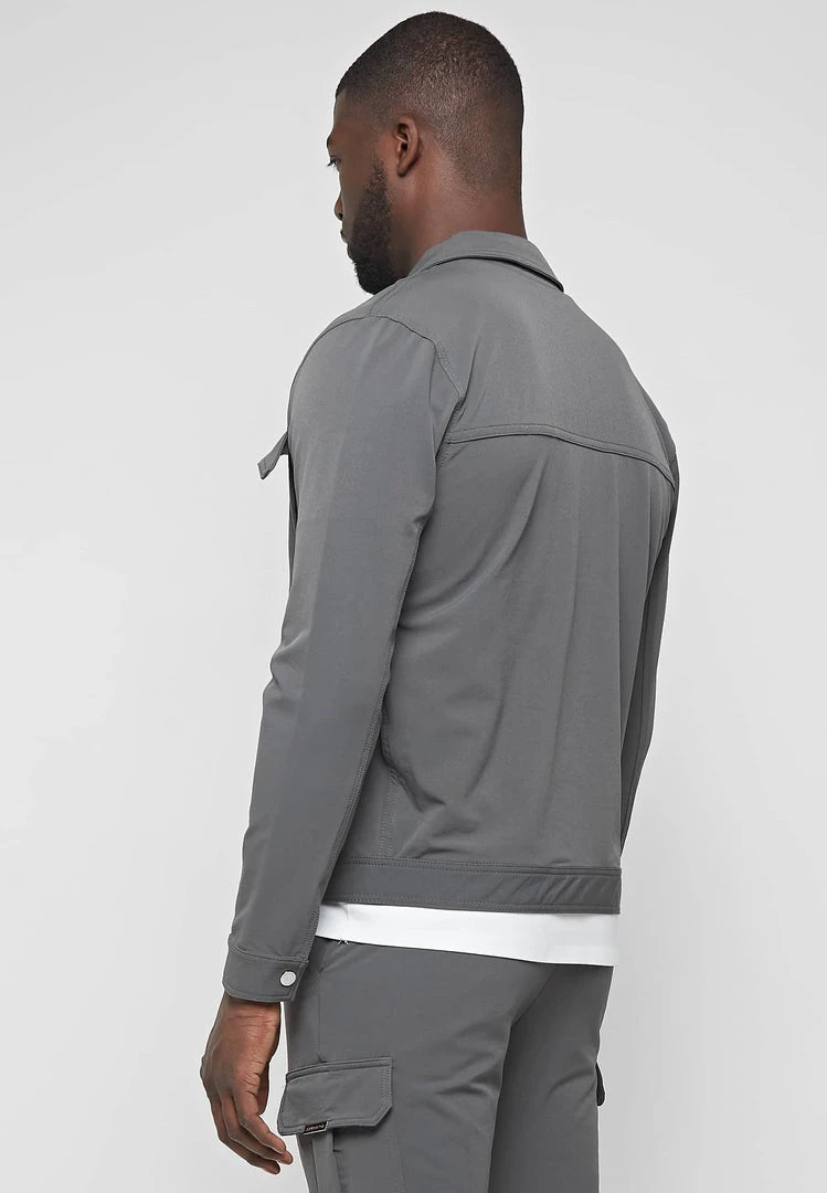 Man Jackets CO-ORDS Technical Cargo Jacket - Dark Grey