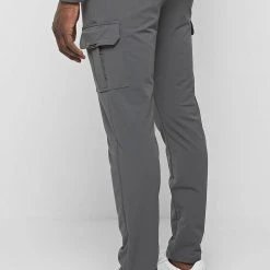 Man Casual Trousers Technical Cargo Pants - Dark Grey