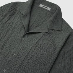 Man Shirts Seersucker Shirt - Khaki