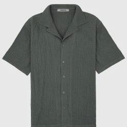 Man Shirts Seersucker Shirt - Khaki