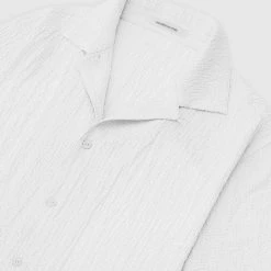 Man Shirts Seersucker Shirt - Off White