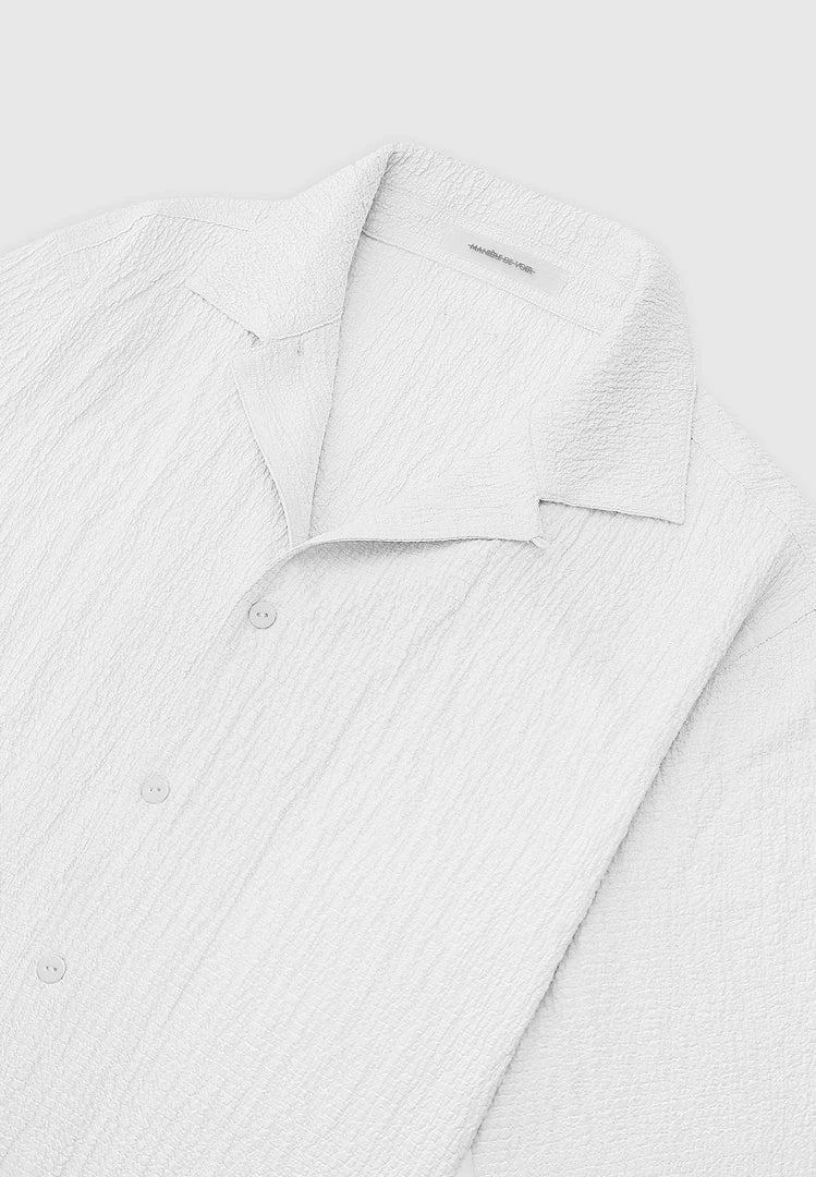Man Shirts Seersucker Shirt - Off White