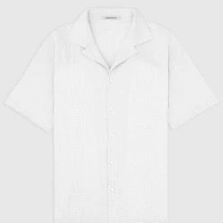 Man Shirts Seersucker Shirt - Off White