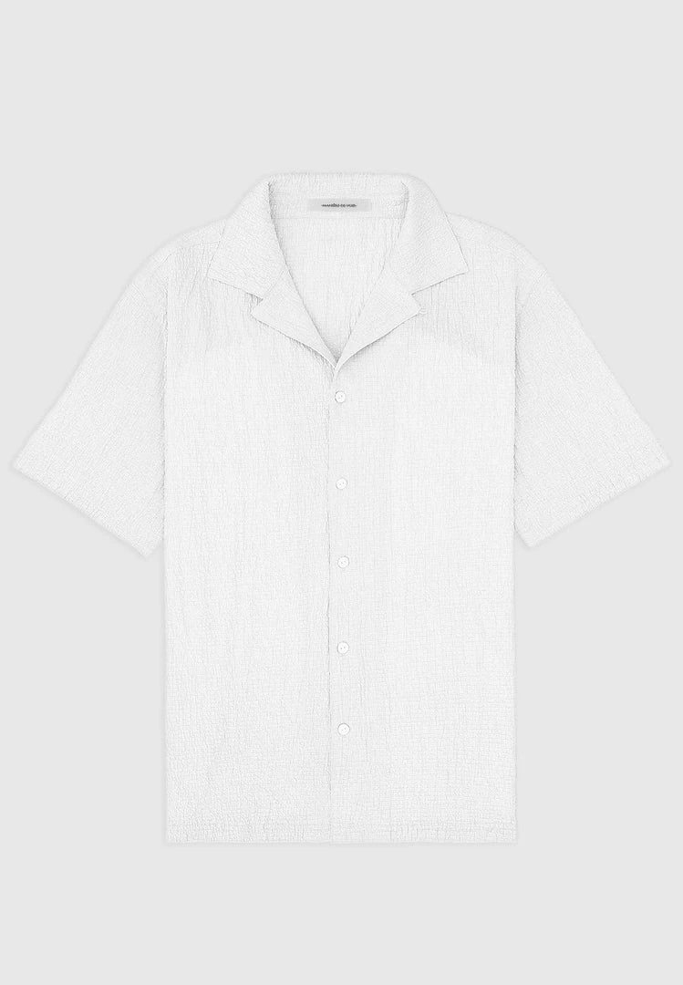 Man Shirts Seersucker Shirt - Off White