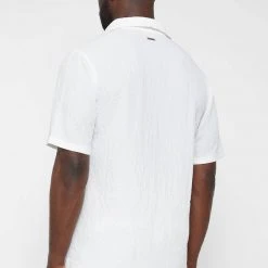 Man Shirts Seersucker Shirt - Off White