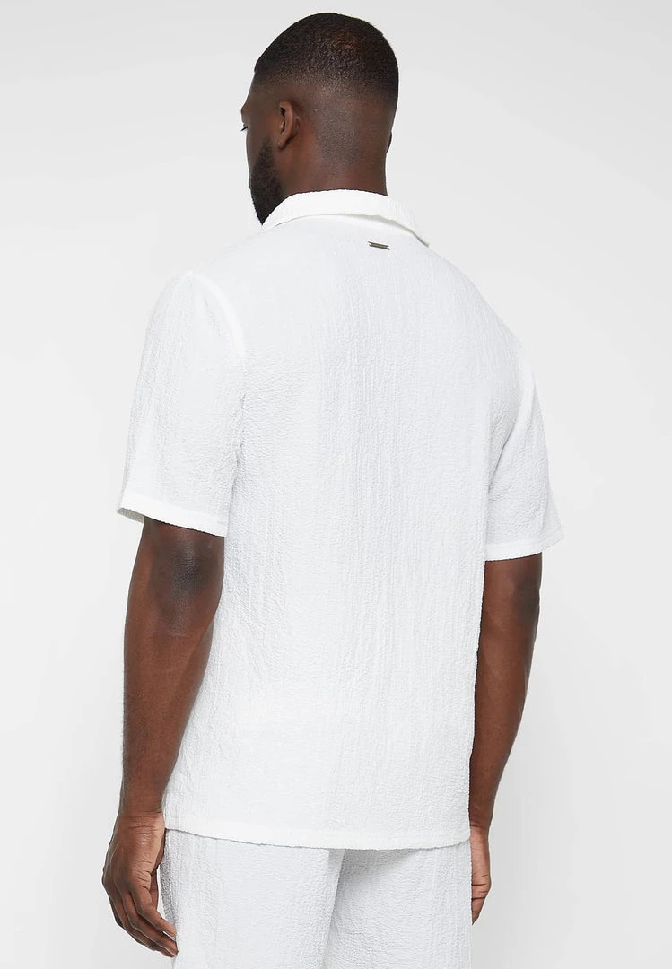 Man Shirts Seersucker Shirt - Off White