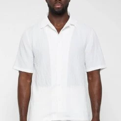 Man Shirts Seersucker Shirt - Off White