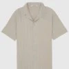 Man Shirts Seersucker Shirt - Taupe