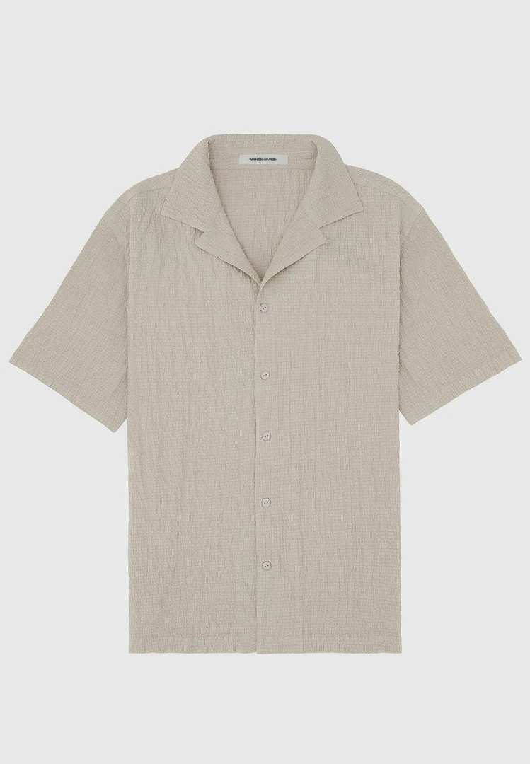 Man Shirts Seersucker Shirt - Taupe