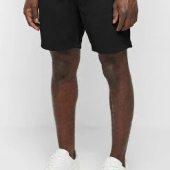 Man Shorts SHORTS SETS Seersucker Shorts - Black
