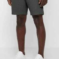 Man Shorts Seersucker Shorts - Khaki SHORTS SETS