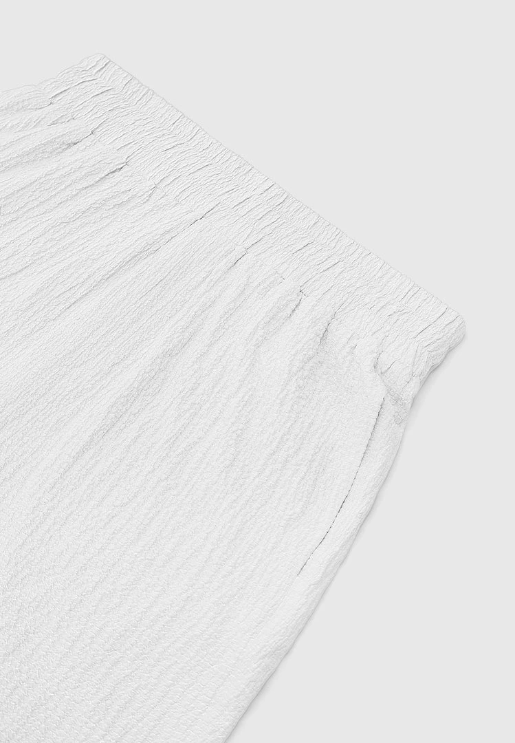 Man Shorts Seersucker Shorts - Off White SHORTS SETS