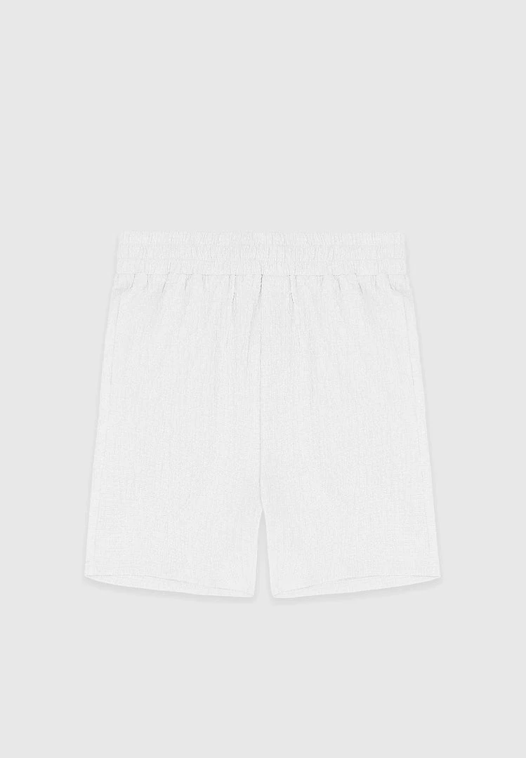 Man Shorts Seersucker Shorts - Off White SHORTS SETS
