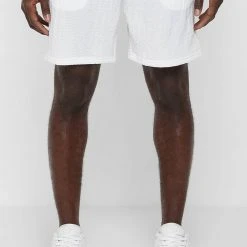 Man Shorts Seersucker Shorts - Off White SHORTS SETS