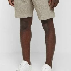 Man Shorts Seersucker Shorts - Taupe