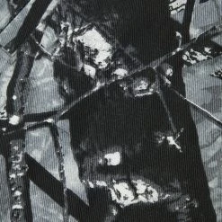 Man Casual Trousers Tree Camo Cargo Pants - Black