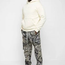 Man Casual Trousers Tree Camo Cargo Pants - Khaki