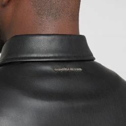 Man Jackets Two Tone Varsity Jacket - Black