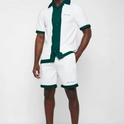 Man Shorts Varsity Shorts - White