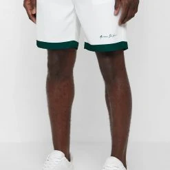 Man Shorts Varsity Shorts - White