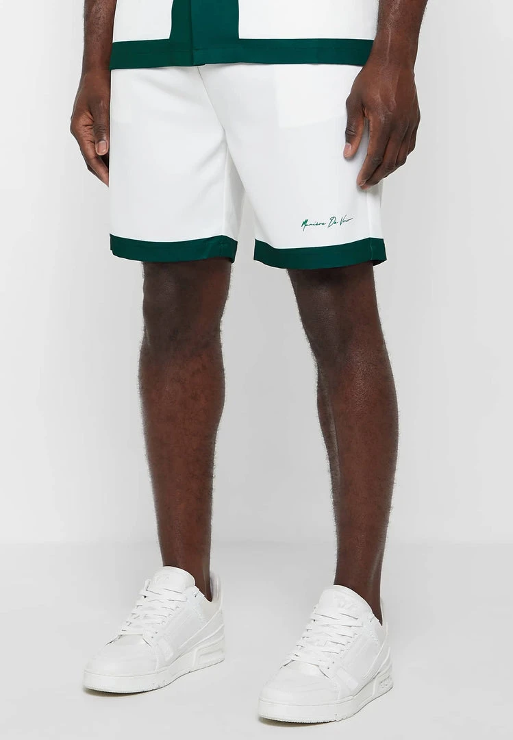 Man Shorts Varsity Shorts - White