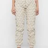Woman Trousers CARGO PANTS & JOGGERS Vegan Leather Ruched Joggers - Beige