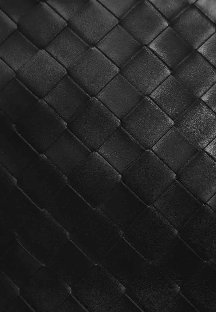 Woman Accessories Vegan Leather Woven Tote Bag - Black