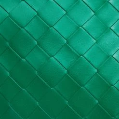 Woman Accessories Vegan Leather Woven Tote Bag - Green