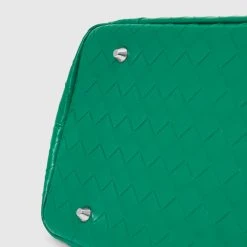 Woman Accessories Vegan Leather Woven Tote Bag - Green