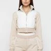 Woman Tracksuits Viscose Track Jacket - Beige/White