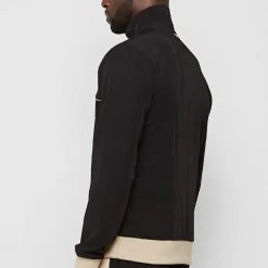 Man Tracksuit Tops Viscose Track Jacket - Black / Off White TRACKSUITS