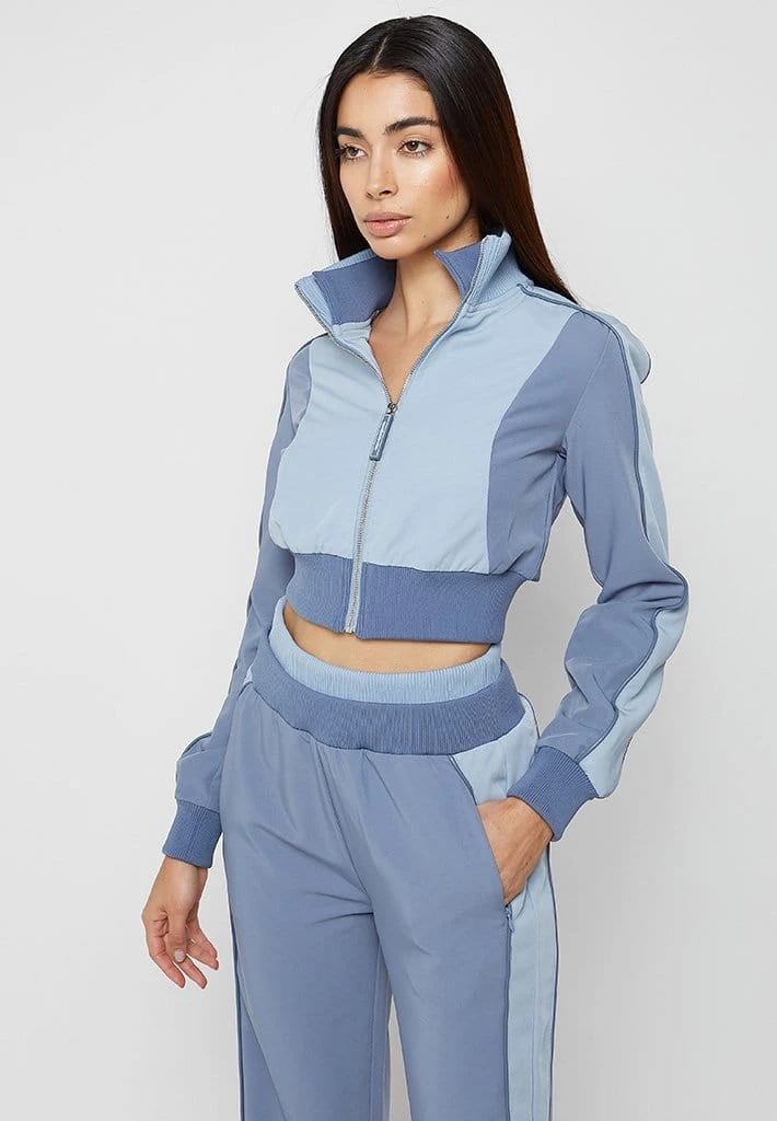 Woman Tracksuits Viscose Track Jacket - Steel Blue