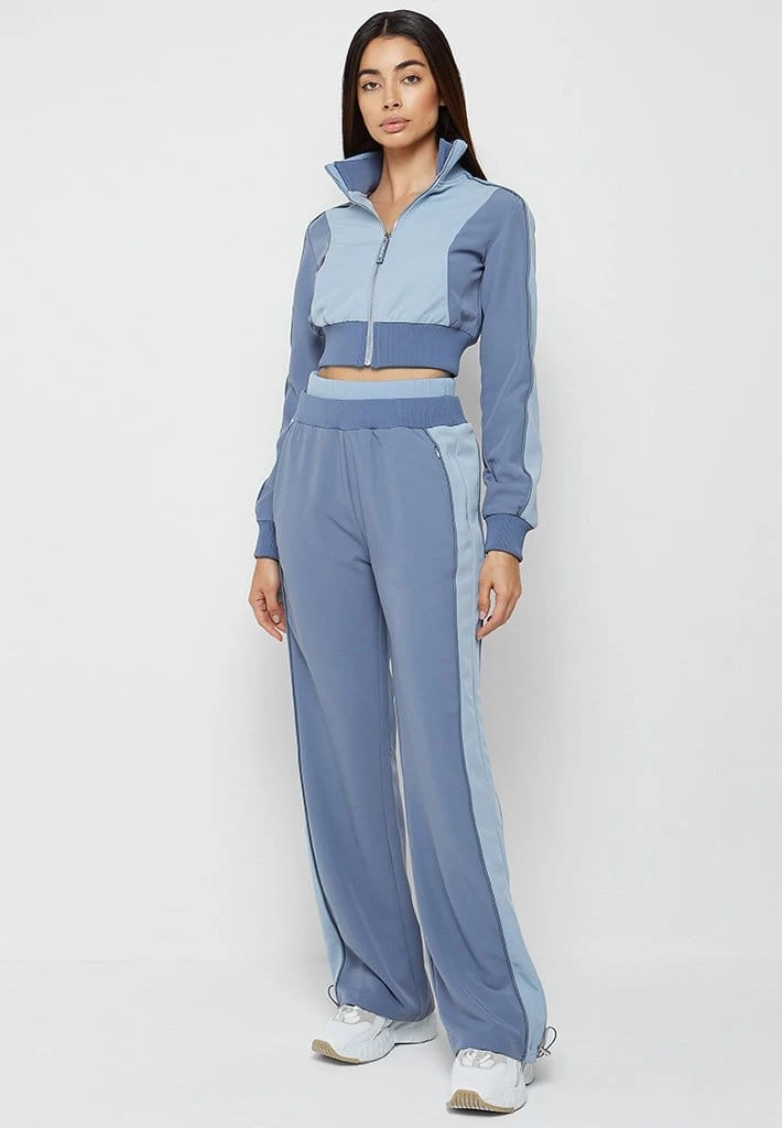 Woman Tracksuits Viscose Track Jacket - Steel Blue