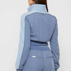 Woman Tracksuits Viscose Track Jacket - Steel Blue