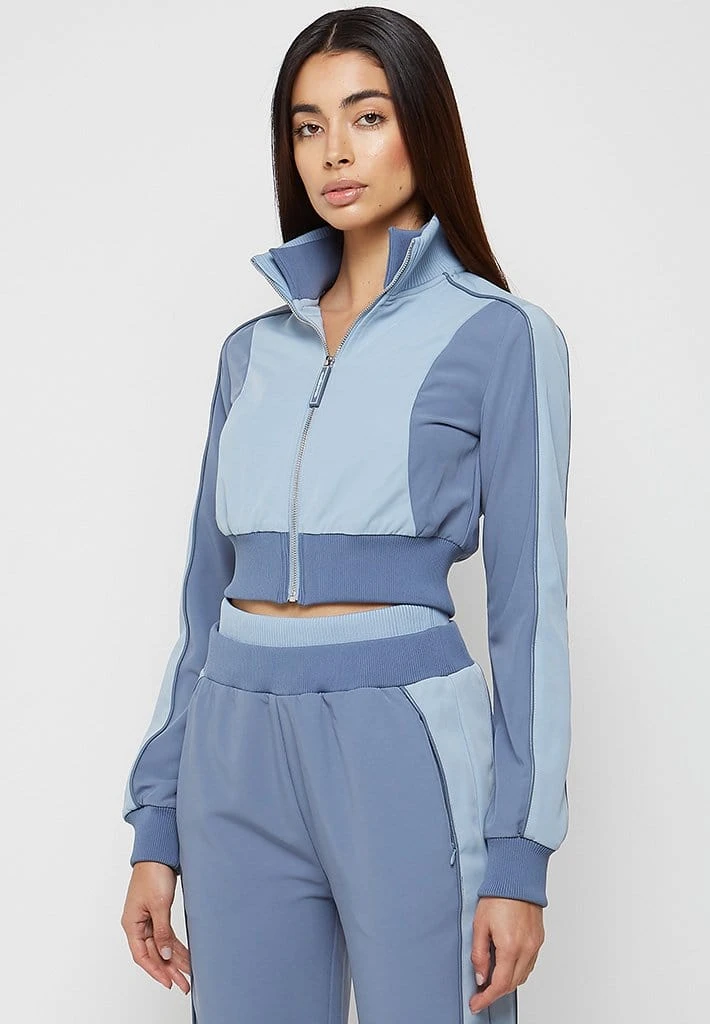 Woman Tracksuits Viscose Track Jacket - Steel Blue