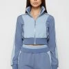 Woman Tracksuits Viscose Track Jacket - Steel Blue