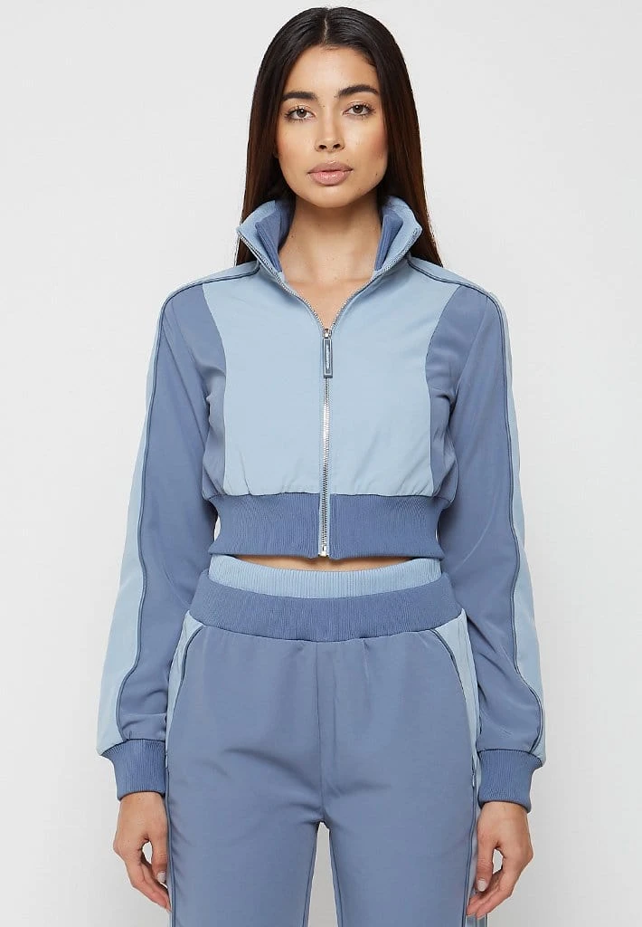 Woman Tracksuits Viscose Track Jacket - Steel Blue