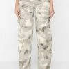 Woman Trousers CARGO PANTS & JOGGERS Wide Leg Camo Cargo Pants - Grey