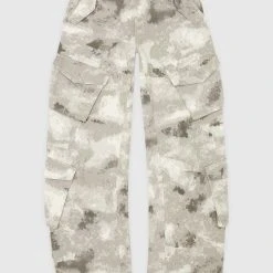 Woman Trousers CARGO PANTS & JOGGERS Wide Leg Camo Cargo Pants - Grey