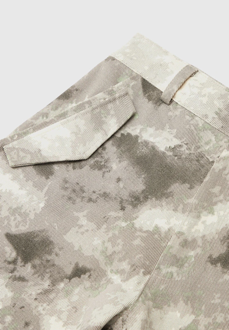 Woman Trousers CARGO PANTS & JOGGERS Wide Leg Camo Cargo Pants - Grey